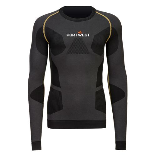 Portwest Dynamic Air Baselayer Top Charcoal Charcoal